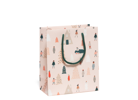 Pink Trees holiday gift bag