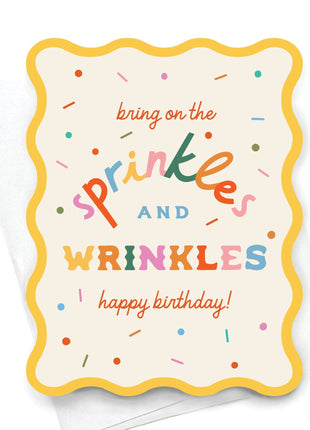 Sprinkles and Wrinkles Wavy Die Cut Notecard