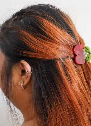 Mini Maraschino Cherries Hair Claw Clip