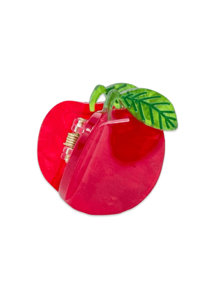 Mini Red Apple Hair Claw Clip