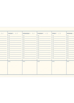 Weekly To Do Checklist Planner: Peppercorn Cover | White Ink