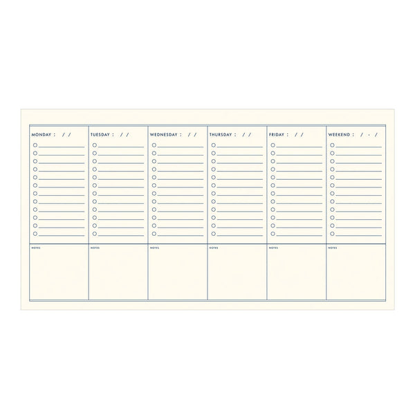 Weekly To Do Checklist Planner: Peppercorn Cover | White Ink