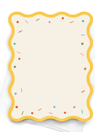 Sprinkles and Wrinkles Wavy Die Cut Notecard