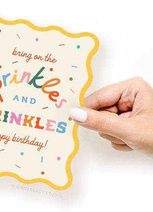 Sprinkles and Wrinkles Wavy Die Cut Notecard