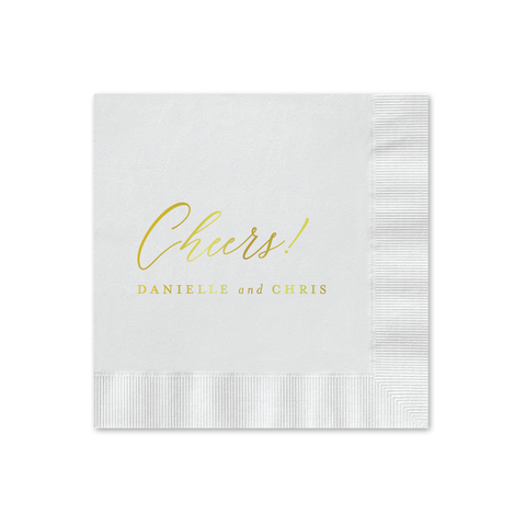 Cheers Cocktail Napkin - Personalized Custom Cocktail Napkin