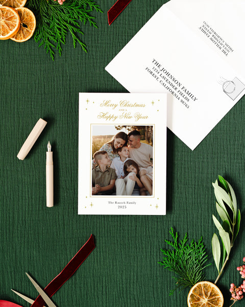 Elegant Foil Custom Holiday Card
