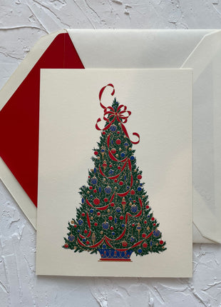 Classic Tree Folded Greeting Card Set - Crane Boxed Holiday