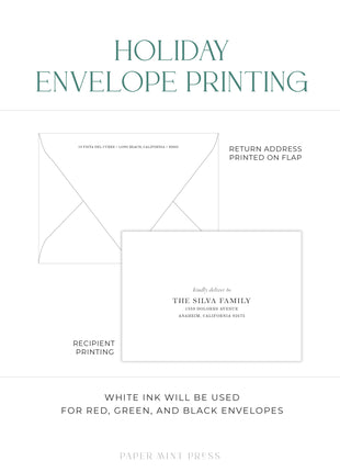 Elegant Foil Christmas Blessings Holiday Card