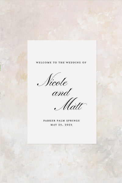 Modern Minimalist Welcome Sign