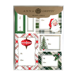 Red and Green Plaid Gift Labels Holiday Gift Tags