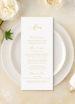 Classic Menu Cards