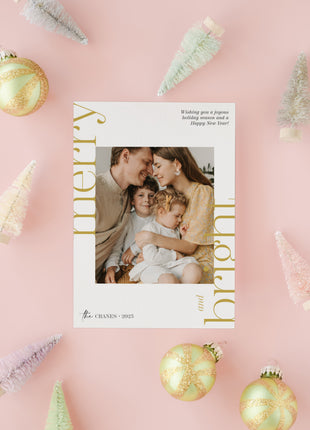 Holly & Jolly Foil Custom Holiday Card