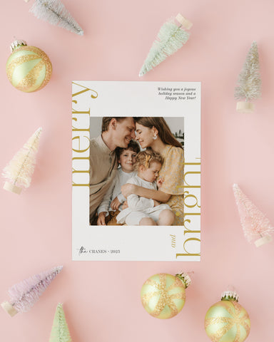 Modern Foil Custom Holiday Card