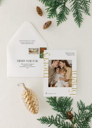 Holly & Jolly Foil Custom Holiday Card