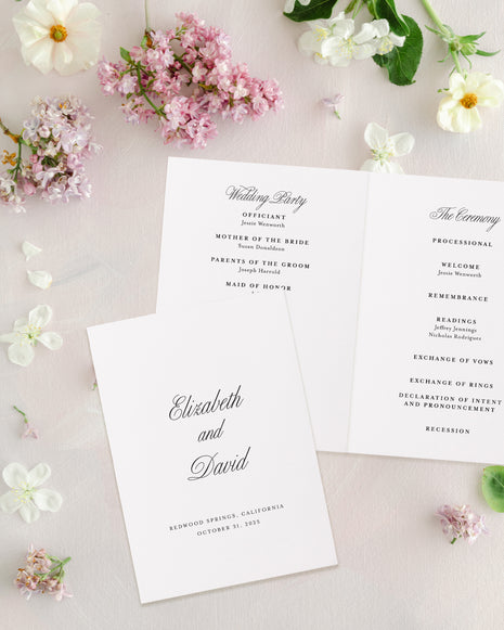 Wedding Program Booklet