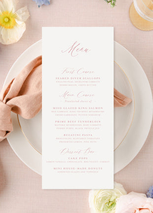 Classic Menu Cards