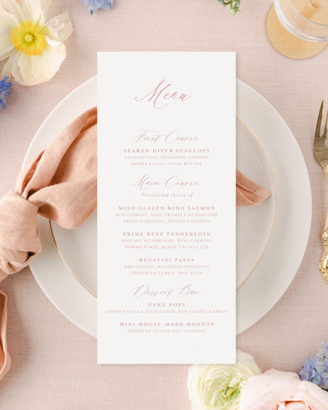 Classic Menu Cards