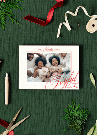 Script Merry Christmas Holiday Card