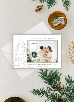 Warmest Wishes Gold Foil Holiday Cards