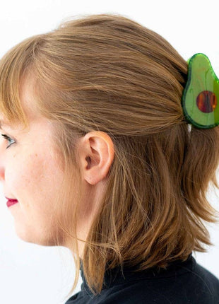 Midi Avocado Hair Claw Clip