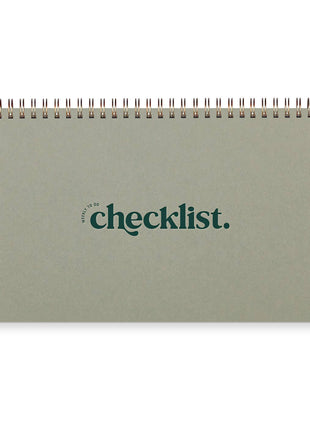 Weekly To Do Checklist Planner: Peppercorn Cover | White Ink