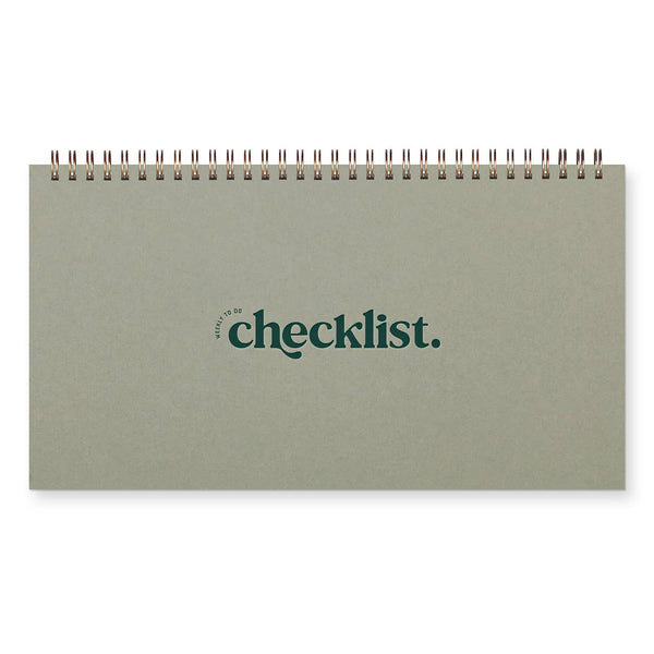 Weekly To Do Checklist Planner: Peppercorn Cover | White Ink