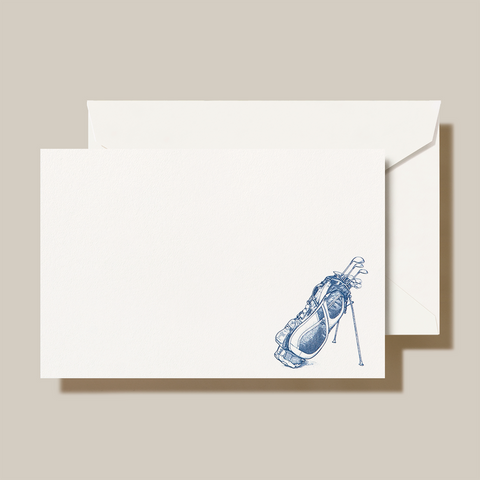 Golf Bag Flat Notecard Set - Boxed Notecard Set