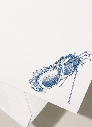 Golf Bag Flat Notecard Set - Boxed Notecard Set