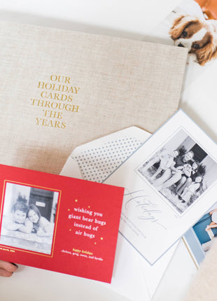 Red Holiday Card Book