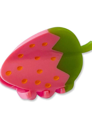 Mini Pink Strawberry Hair Claw Clip