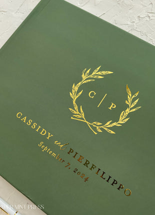 Personalized Hardcover Wedding Guest Book, 10.9x8.75"