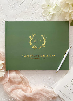 Personalized Hardcover Wedding Guest Book, 10.9x8.75"