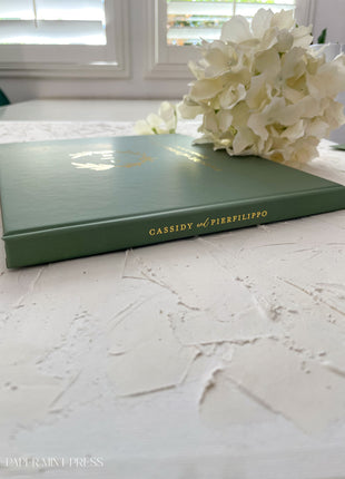 Personalized Hardcover Wedding Guest Book, 10.9x8.75"