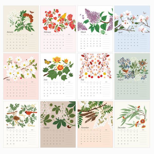 2025 DESK CALENDAR / FLOWERING TREES