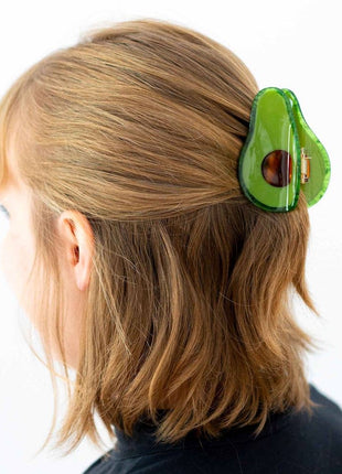 Midi Avocado Hair Claw Clip