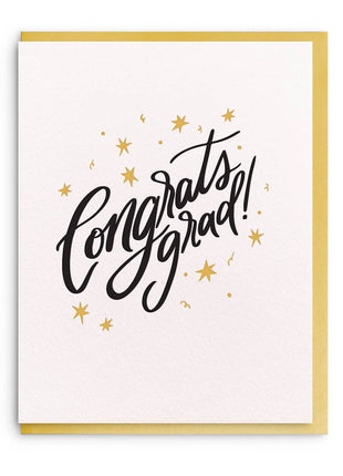 Congrats Grad - Letterpress Graduation Card