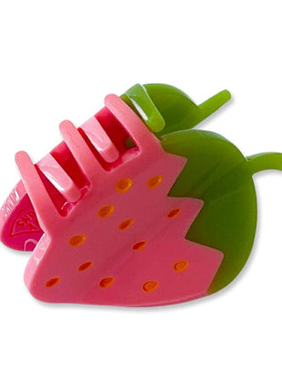 Mini Pink Strawberry Hair Claw Clip