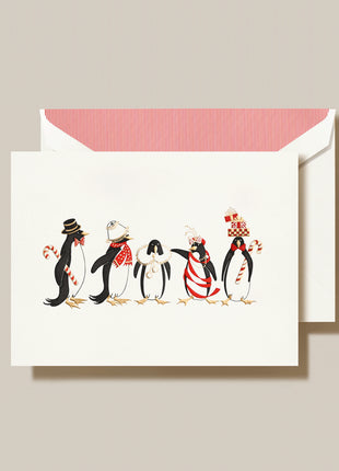 Holiday Penguins  Folded Greeting Card Set - Crane Boxed Holiday