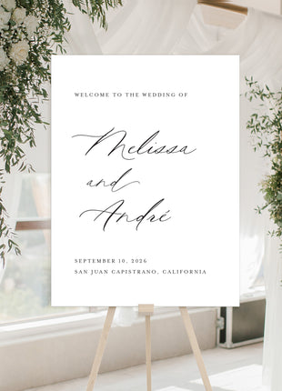 Modern Minimalist Welcome Sign