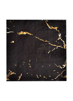 Vanity - Black Marble Cocktail Paper Napkins
