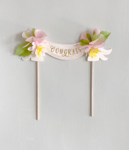 Congrats Cake Topper by The First Snow