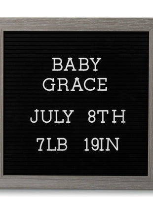 Rustic Wooden Letterboard Set with 188 Letters & Numbers