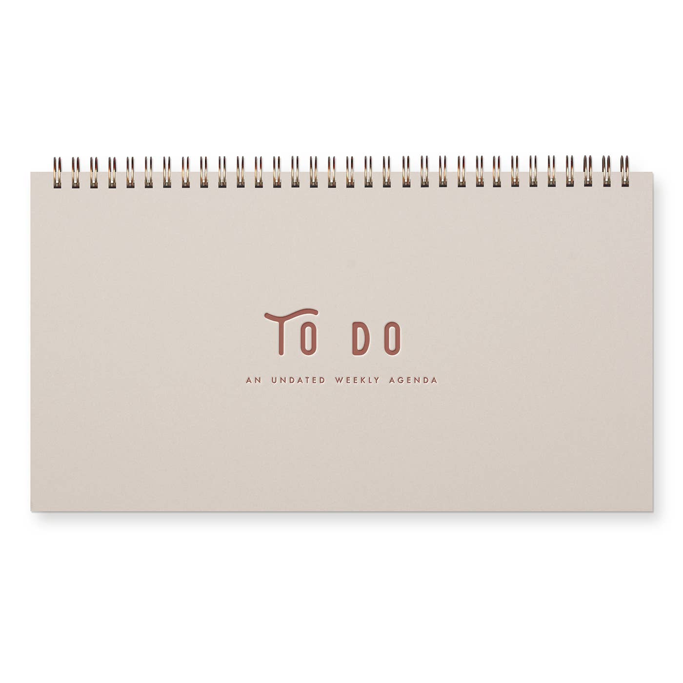 To Do Simple Undated Weekly Planner: Morning Fog Cover | Terracotta Ink