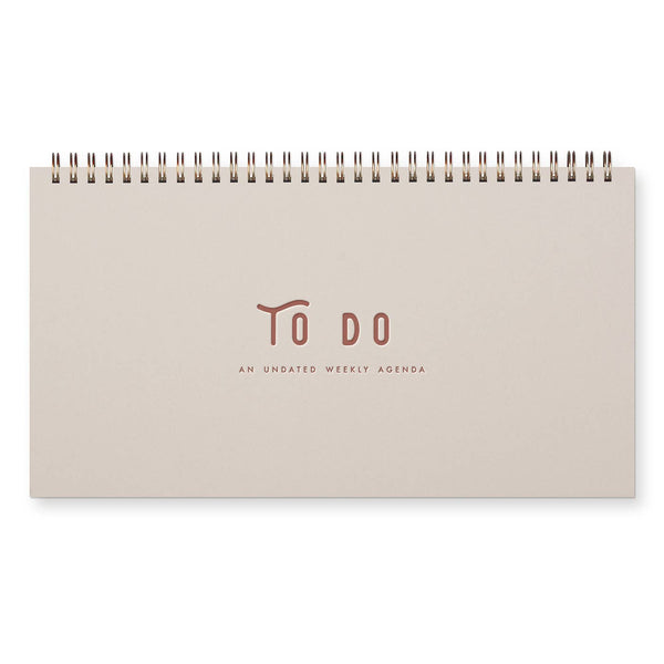 To Do Simple Undated Weekly Planner: Morning Fog Cover | Terracotta Ink