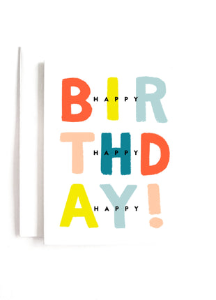 3x Happy Birthday Card