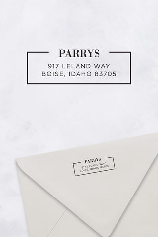 Simple Border Custom Return Address Stamp