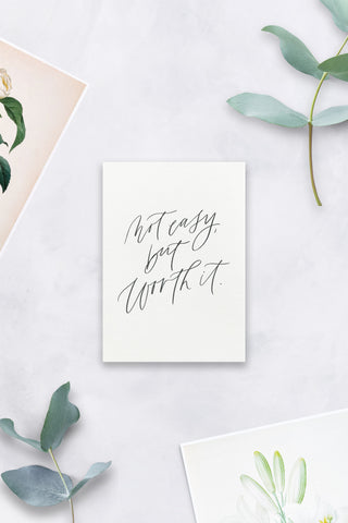 Letterpress Worth It Print