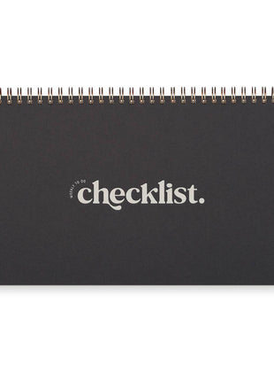 Weekly To Do Checklist Planner: Peppercorn Cover | White Ink
