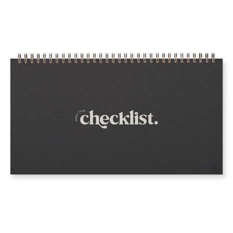 Weekly To Do Checklist Planner: Peppercorn Cover | White Ink