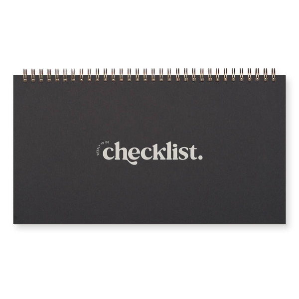 Weekly To Do Checklist Planner: Peppercorn Cover | White Ink